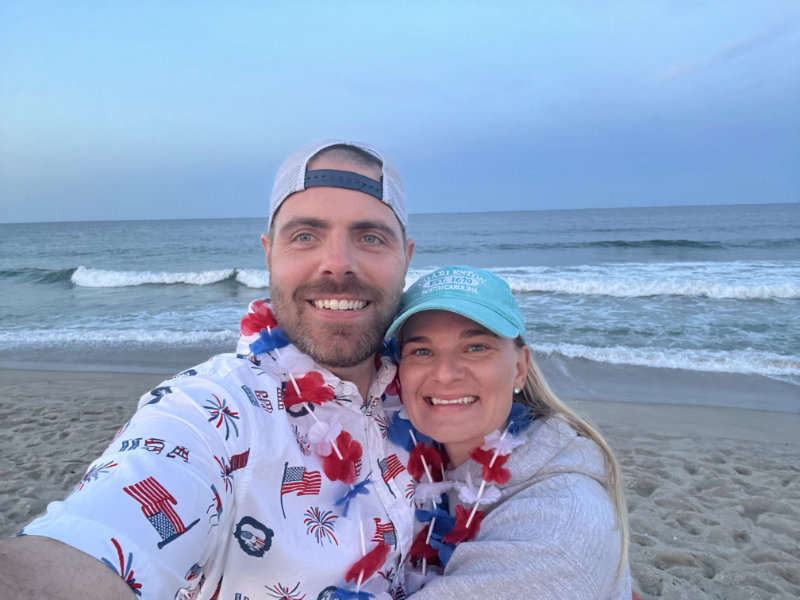 Jen and TJ at the Jersey shore